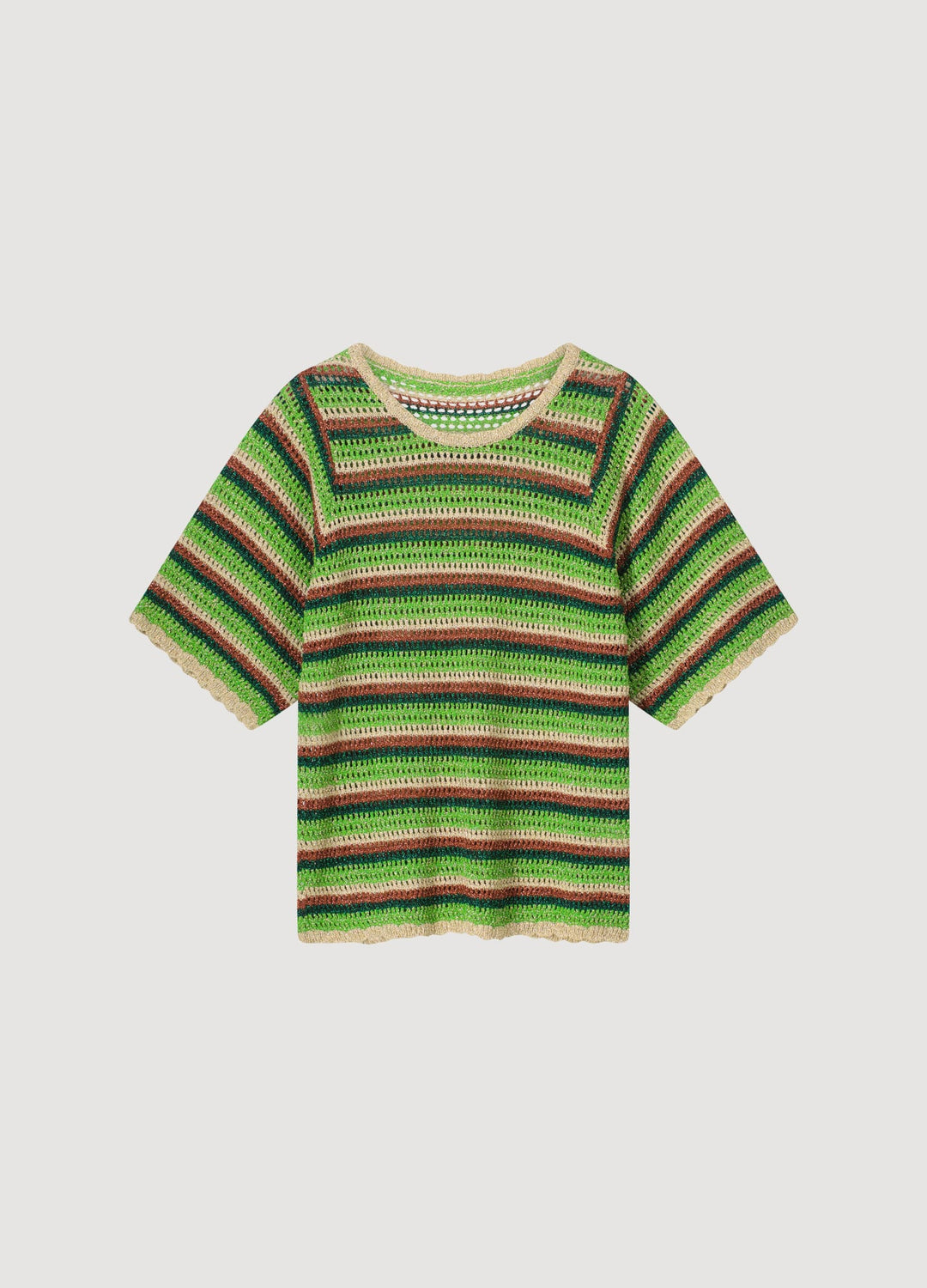 Summum short sleeve sweater groen dessin – dames