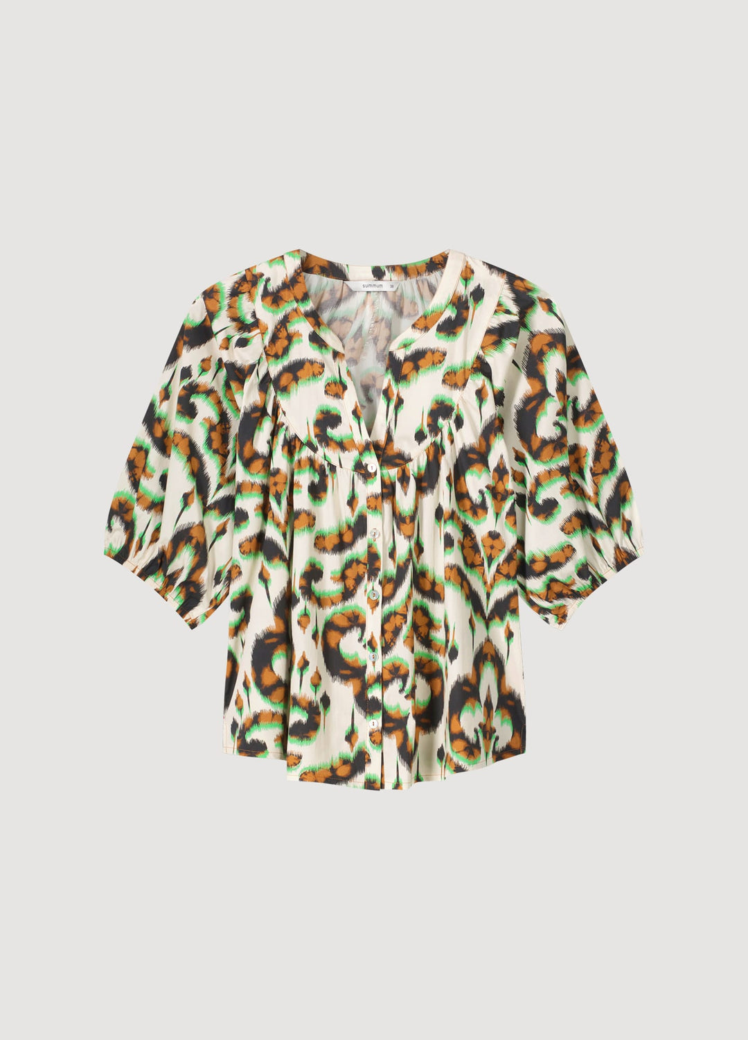 Summum blouse ornament print bruin dessin – dames