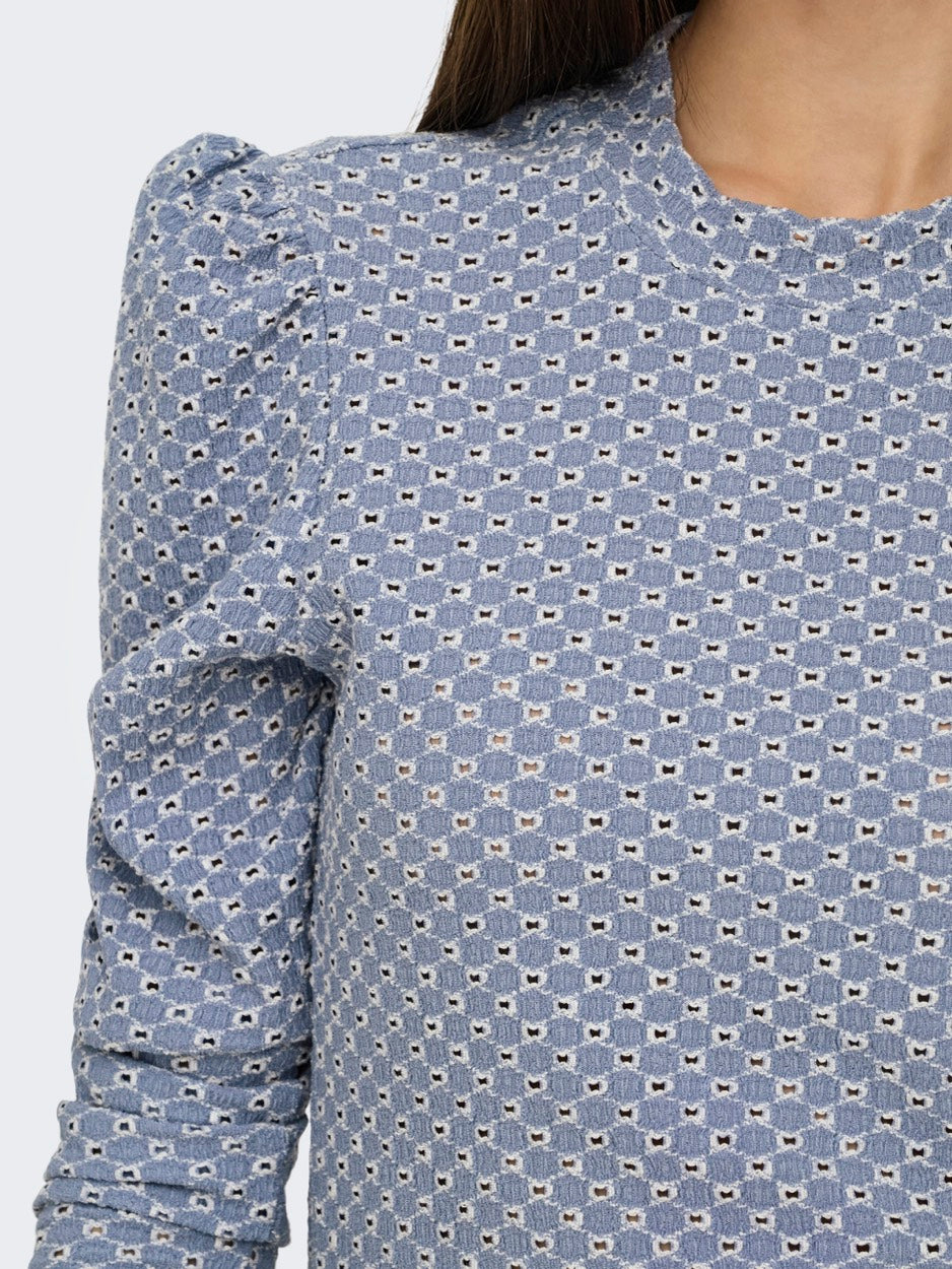 Only Genny top blauw dessin – dames