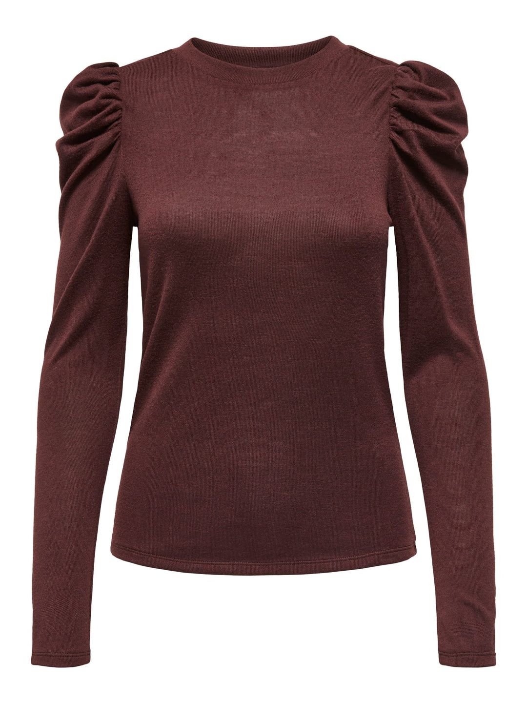 Jacqueline de Yong JDYTONSY L/S Puff Sleeve Top – dames t-shirt - Bruin Melee