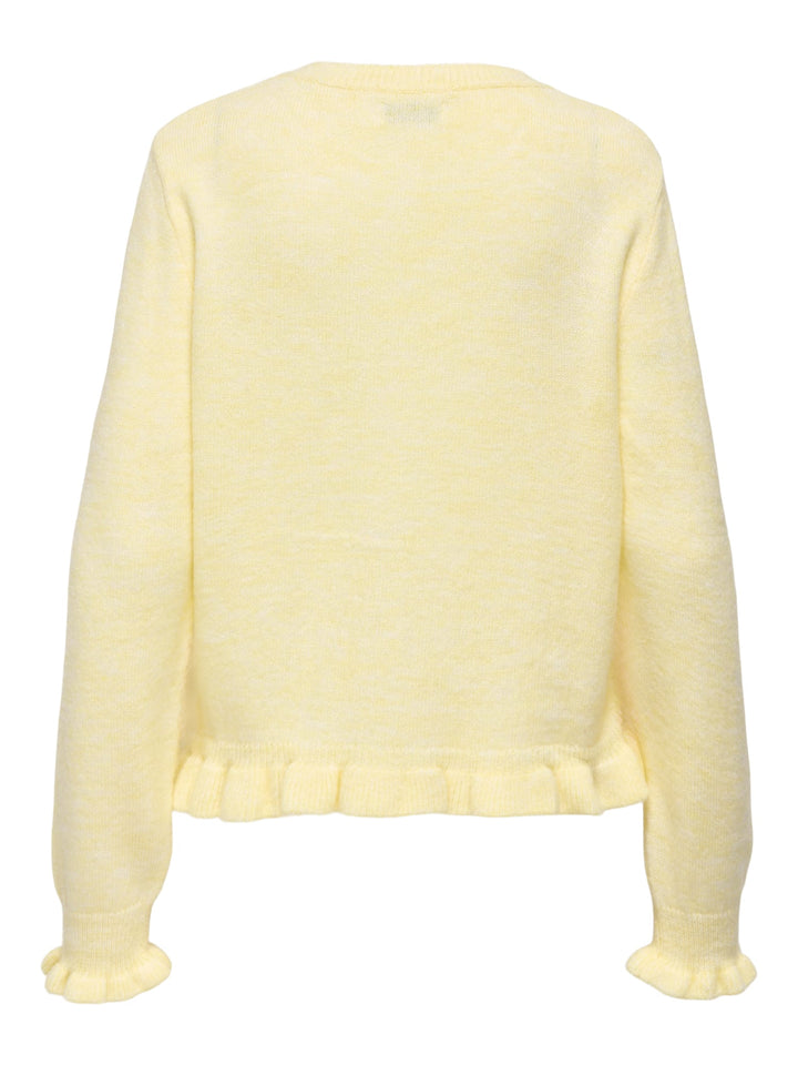 Jacqueline de Yong Letty vest gebreid licht geel – dames