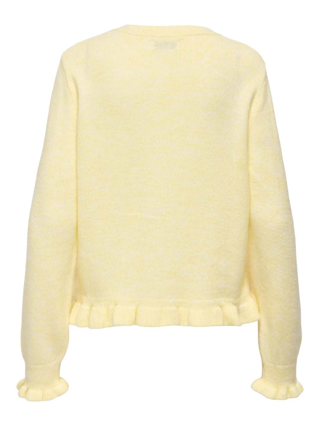 Jacqueline de Yong 15363485 Letty vest gebreid licht geel