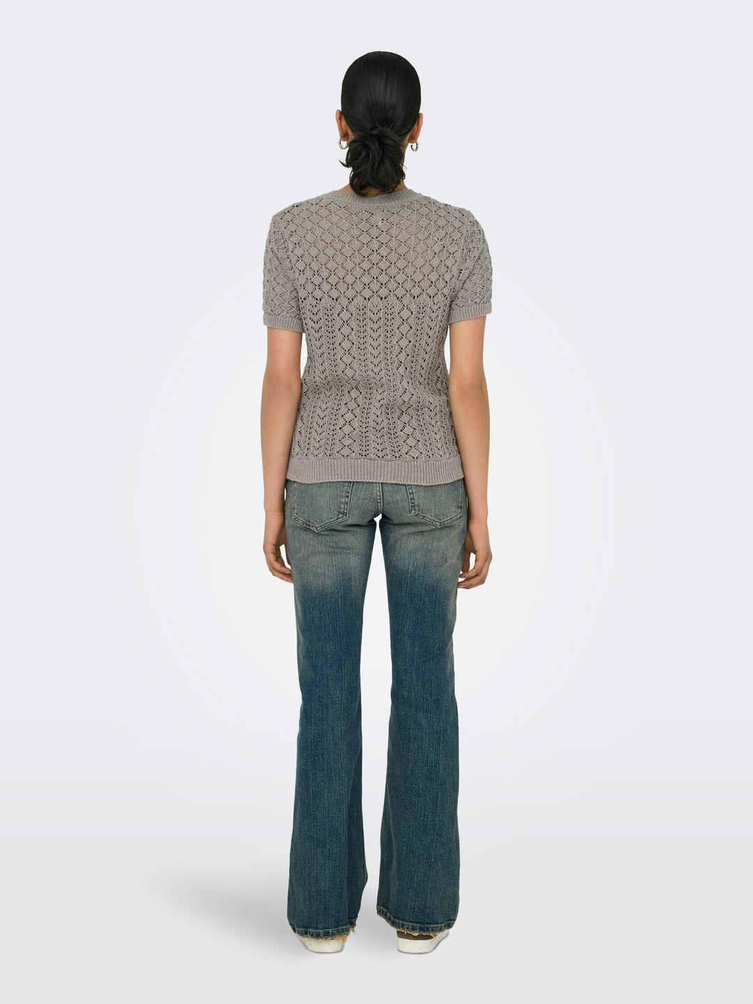 Only 15339662 Saga gebreide top taupe