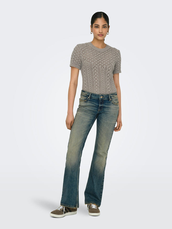 Only 15339662 Saga gebreide top taupe