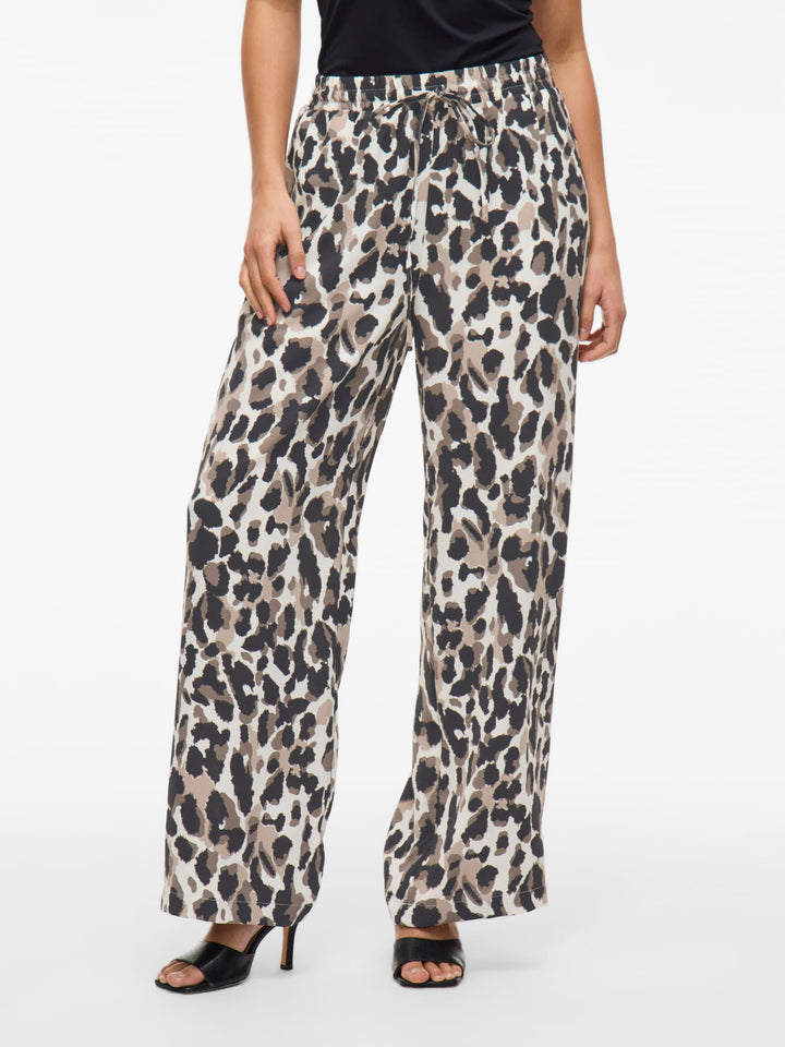 Vila 14100308 Josa lange broek dames ecru dessin