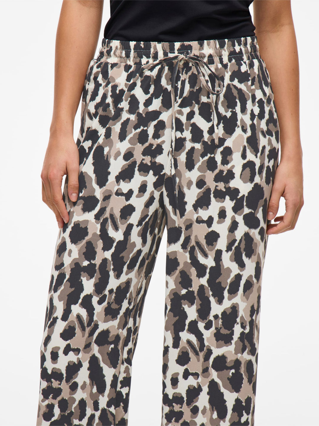 Vila 14100308 Josa lange broek dames ecru dessin