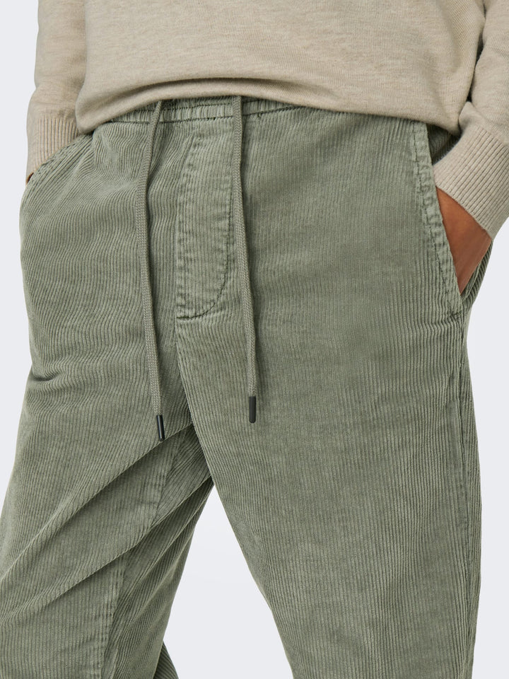 ONLY &amp; SONS 22029790 Linus lange broek olijf – heren