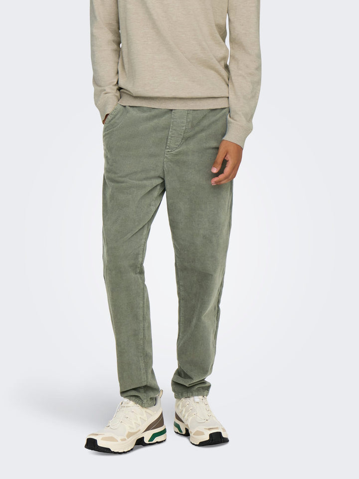 ONLY &amp; SONS 22029790 Linus lange broek olijf – heren