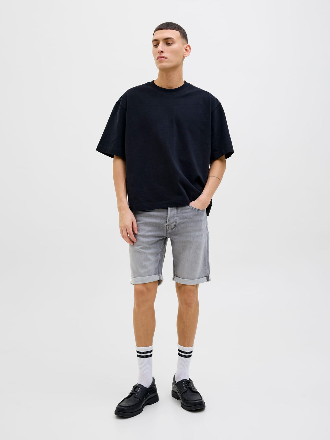 Jack & Jones Rick short denim heren – grey denim