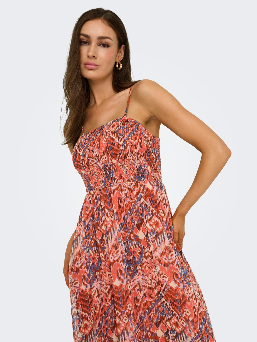 Only Elena jurk maxi dames roze dessin