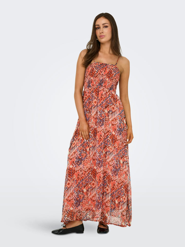 Only Elena jurk maxi dames roze dessin