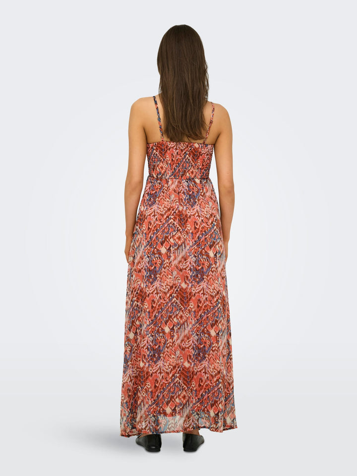Only Elena jurk maxi dames roze dessin