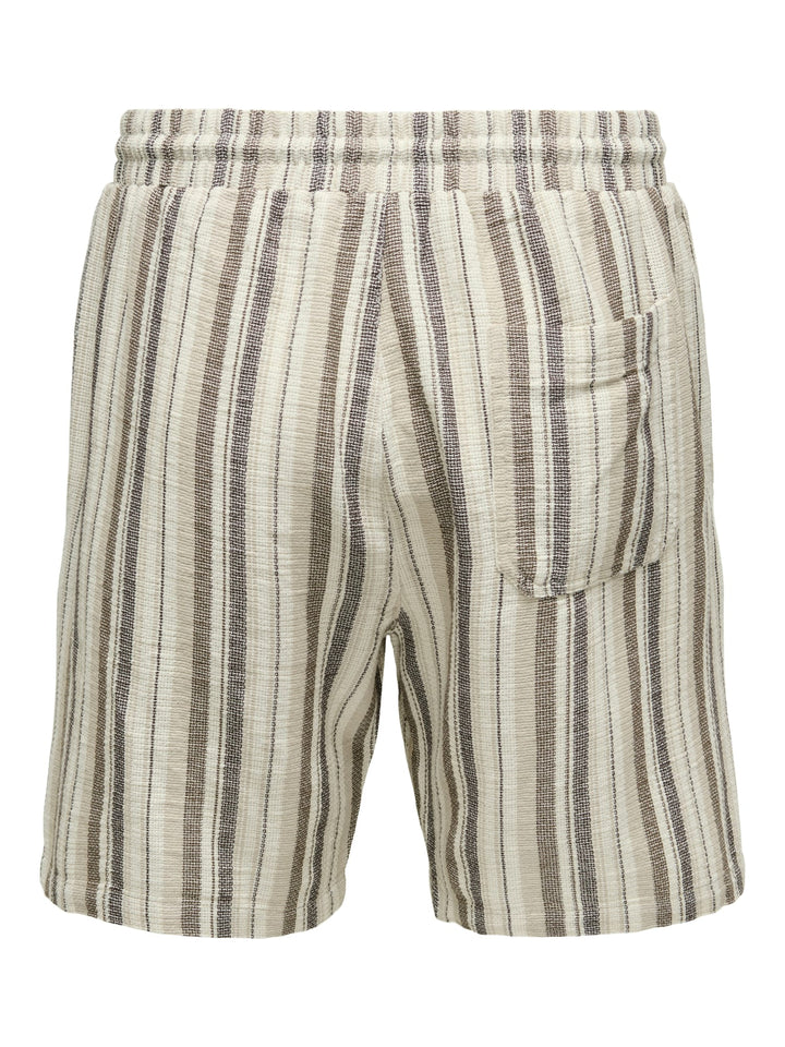 ONLY & SONS Trev short heren bruin dessin