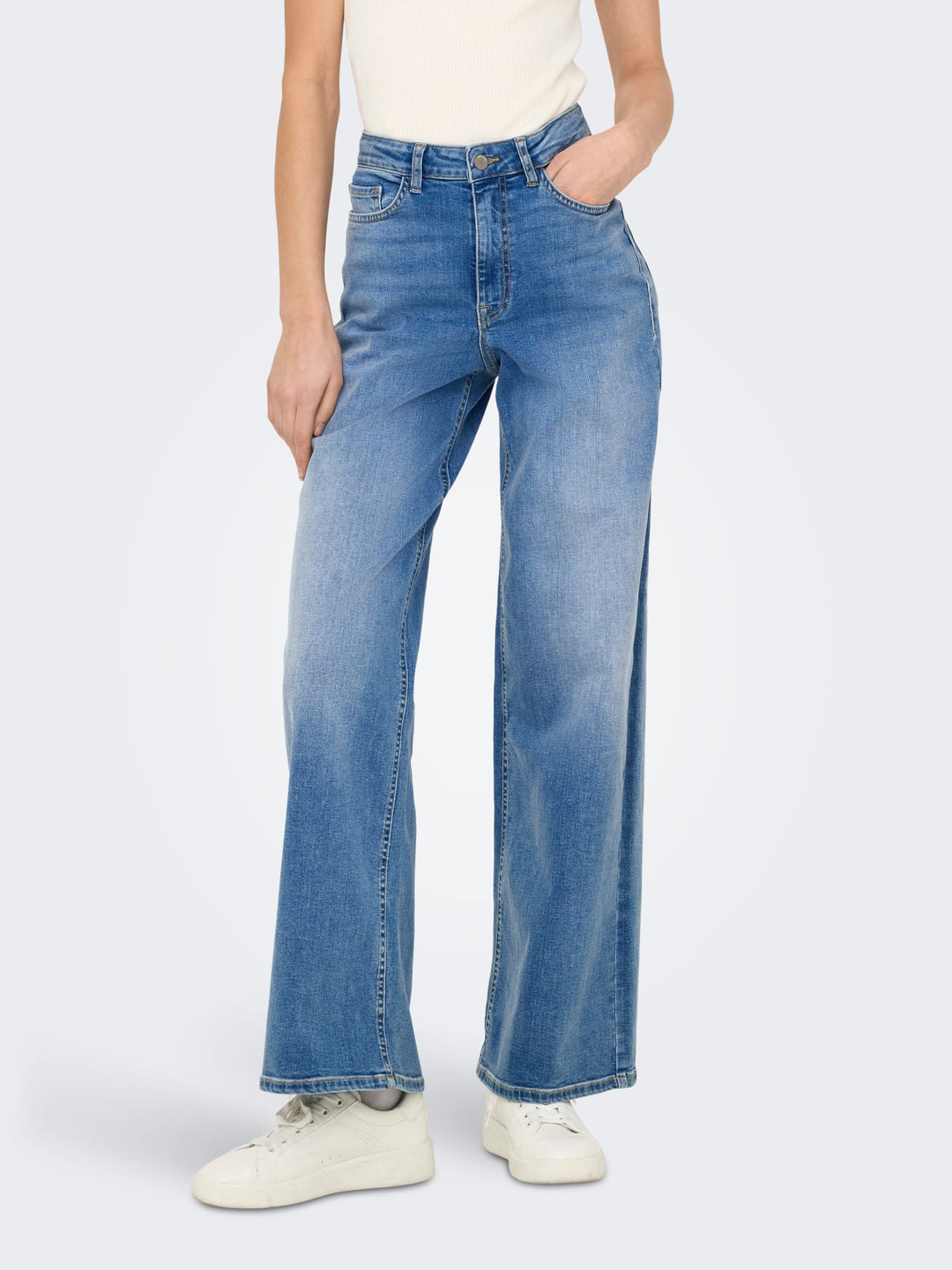 Jacqueline de Yong Felina wide fit jeans – dames - Blue Denim - L34