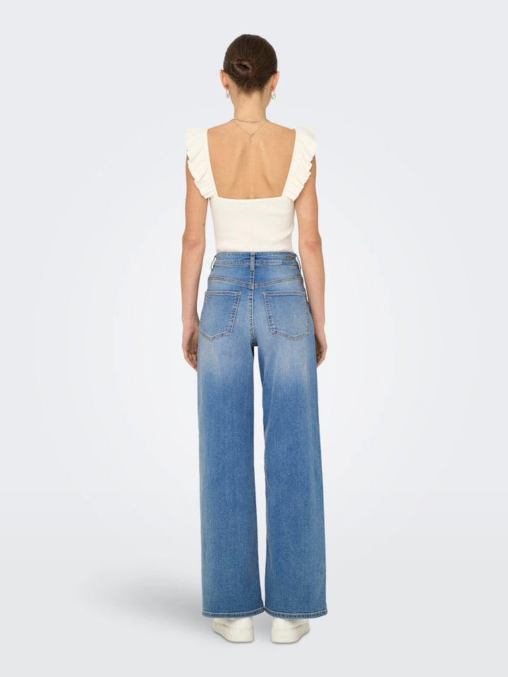 Jacqueline de Yong Felina wide fit jeans – dames - Blue Denim - L34
