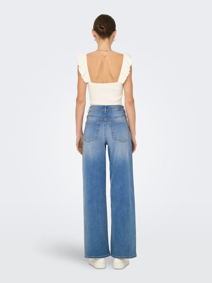 Jacqueline de Yong Felina wide fit jeans – dames - Blue Denim - L32