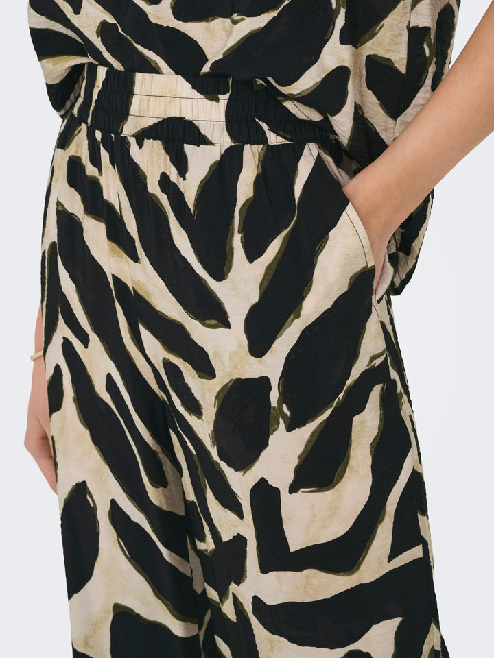 Jacqueline de Yong 15354007 jasmine lange broek zwart dessin