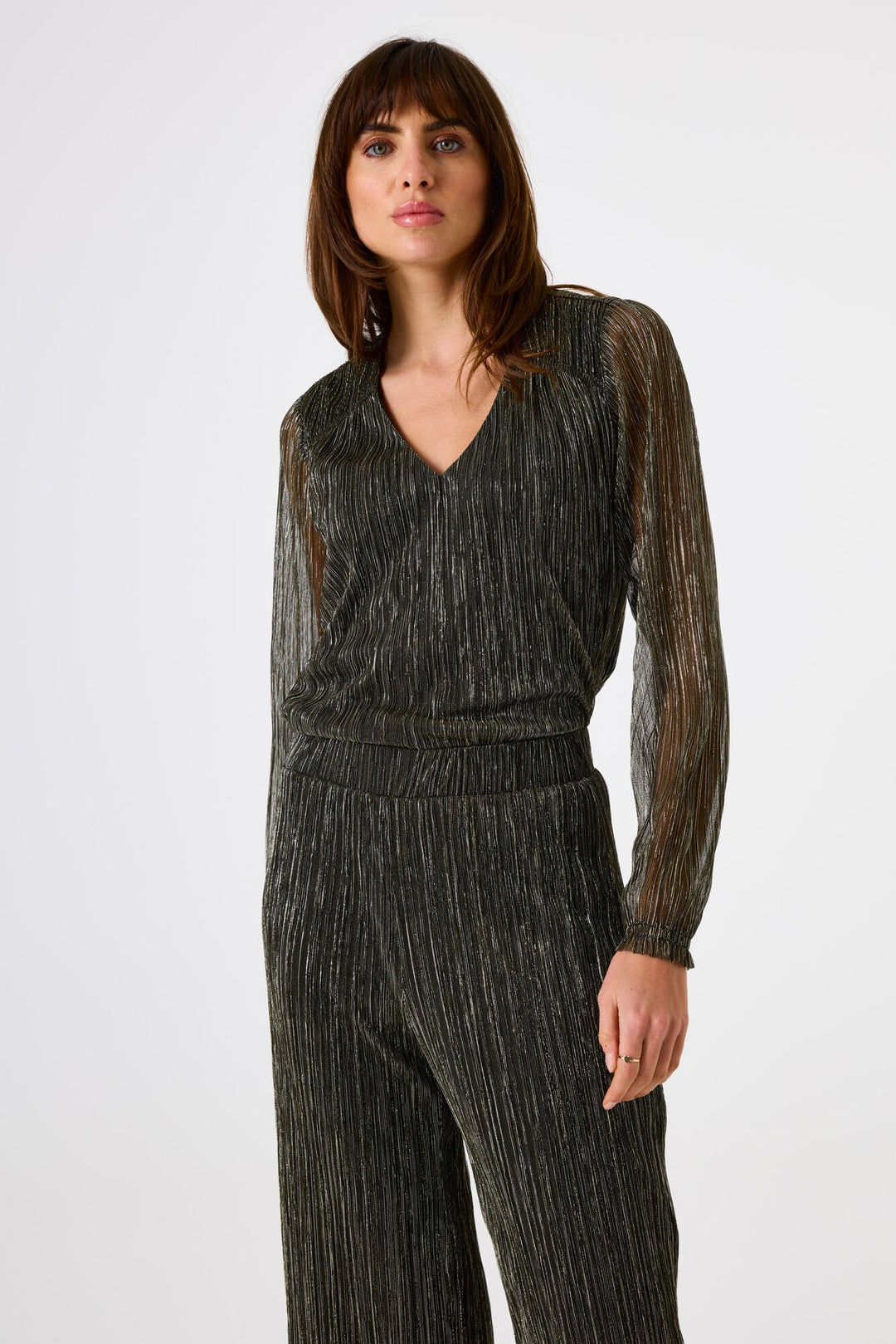 Garcia woman K50011 top l/m dames goudkleurig
