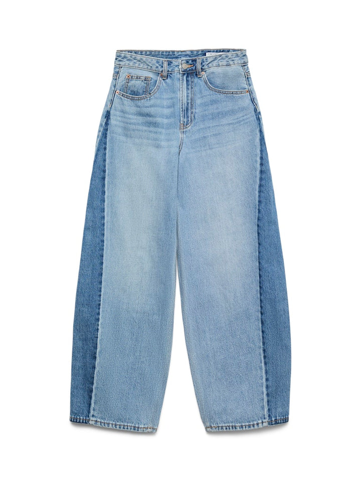VERO MODA VMZELDA HR BAREEL JEANS – dames loose fit - Blue Denim - L32