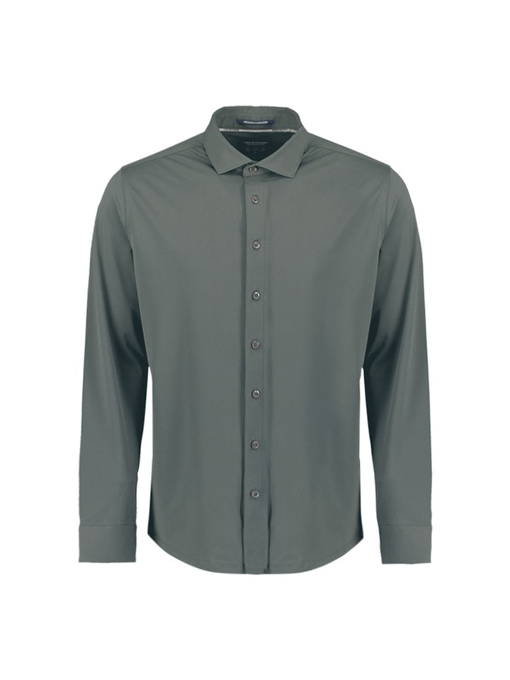 No Excess Shirt Jersey Travel steel – heren overhemd l/m