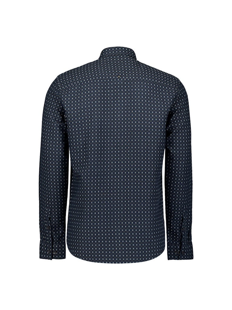 No excess overhemd l/m blauw dessin – heren