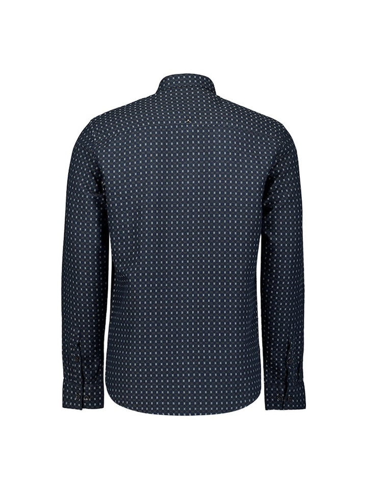 No excess overhemd l/m blauw dessin – heren