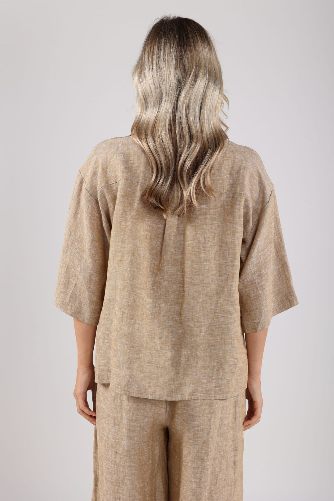 Nukus Lucy blouse zand dessin – dames