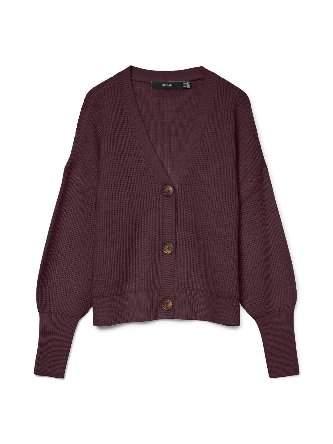 VERO MODA 10249632 Lea vest gebreid dames – bordeaux