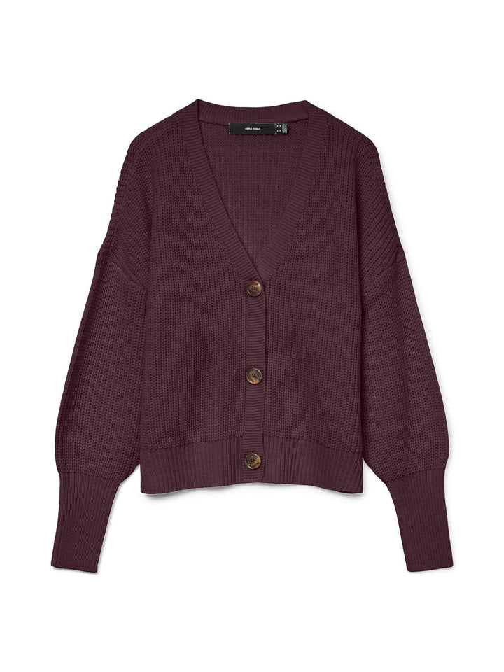 VERO MODA 10249632 Lea vest gebreid dames – bordeaux