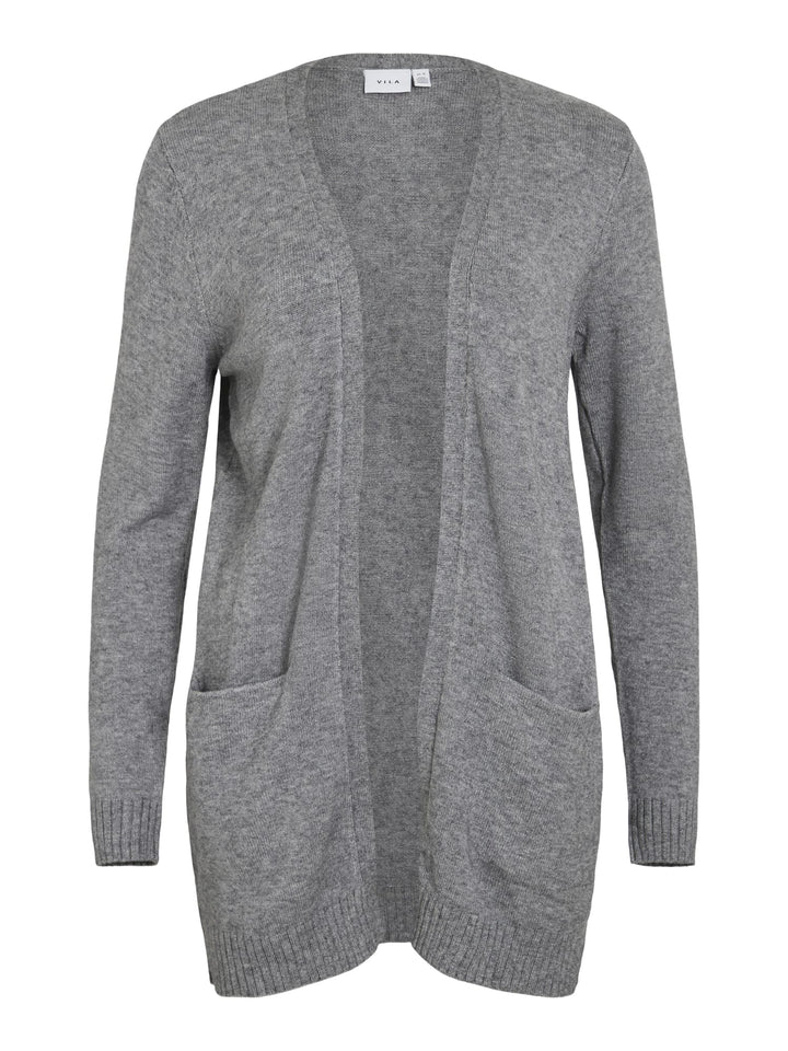 Vila VIRIL OPEN L/S KNIT CARDIGAN - dames vest grijs