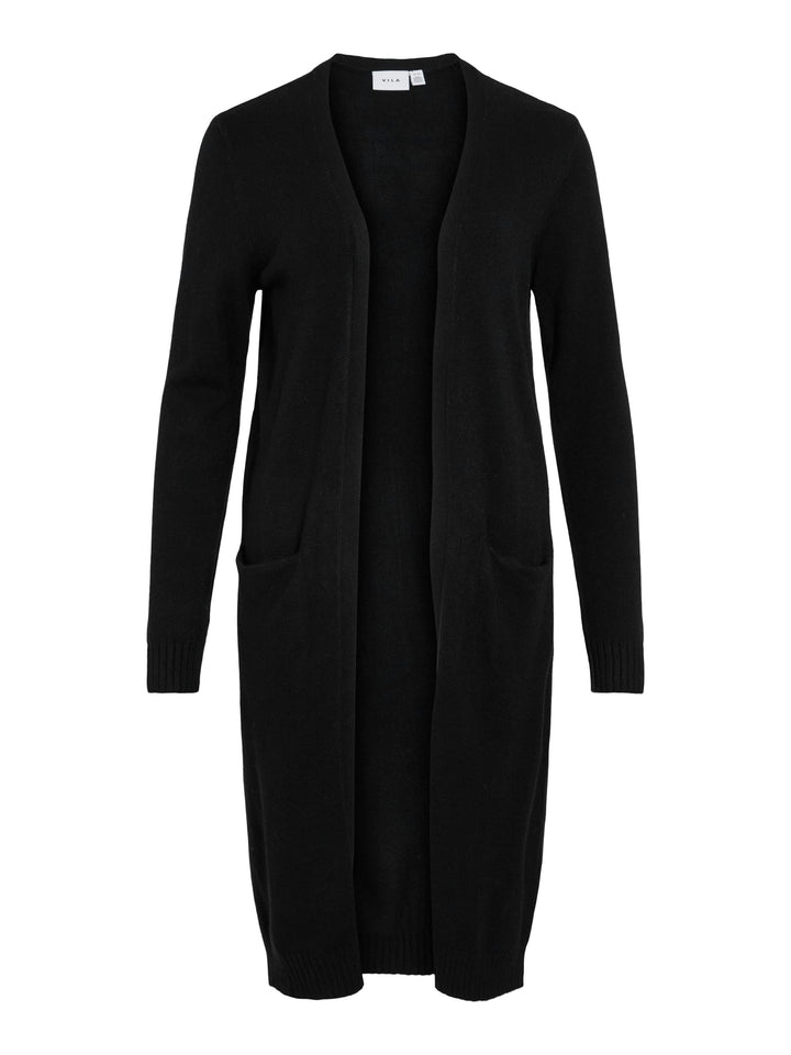 Vila VIRIL Long L/S Knit Cardigan zwart – dames vest