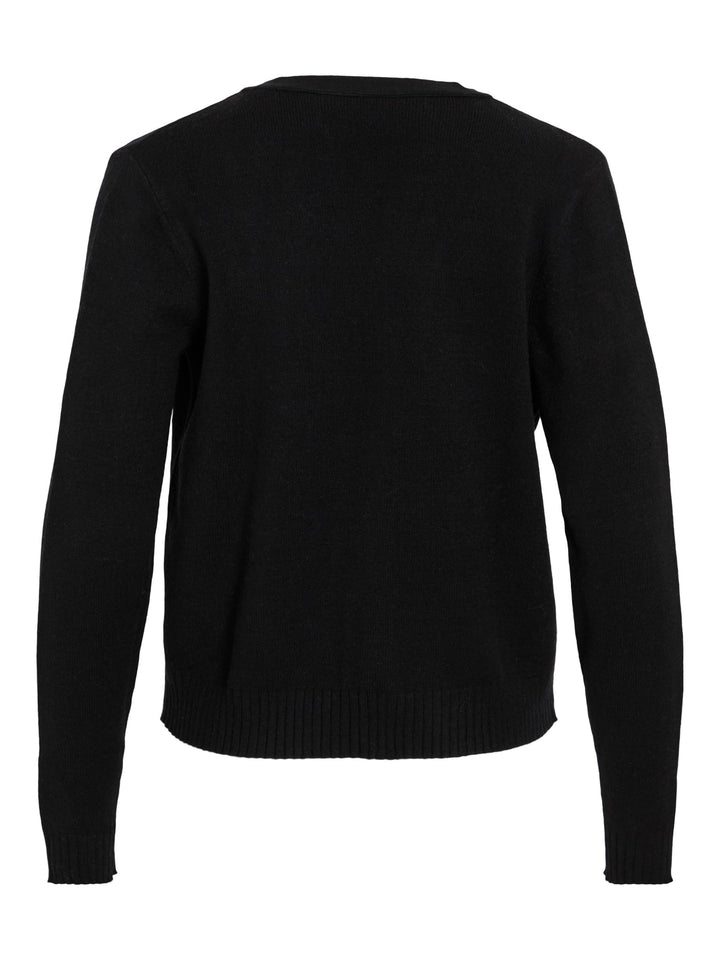 Vila 14060800 Ril vest gebreid zwart – dames