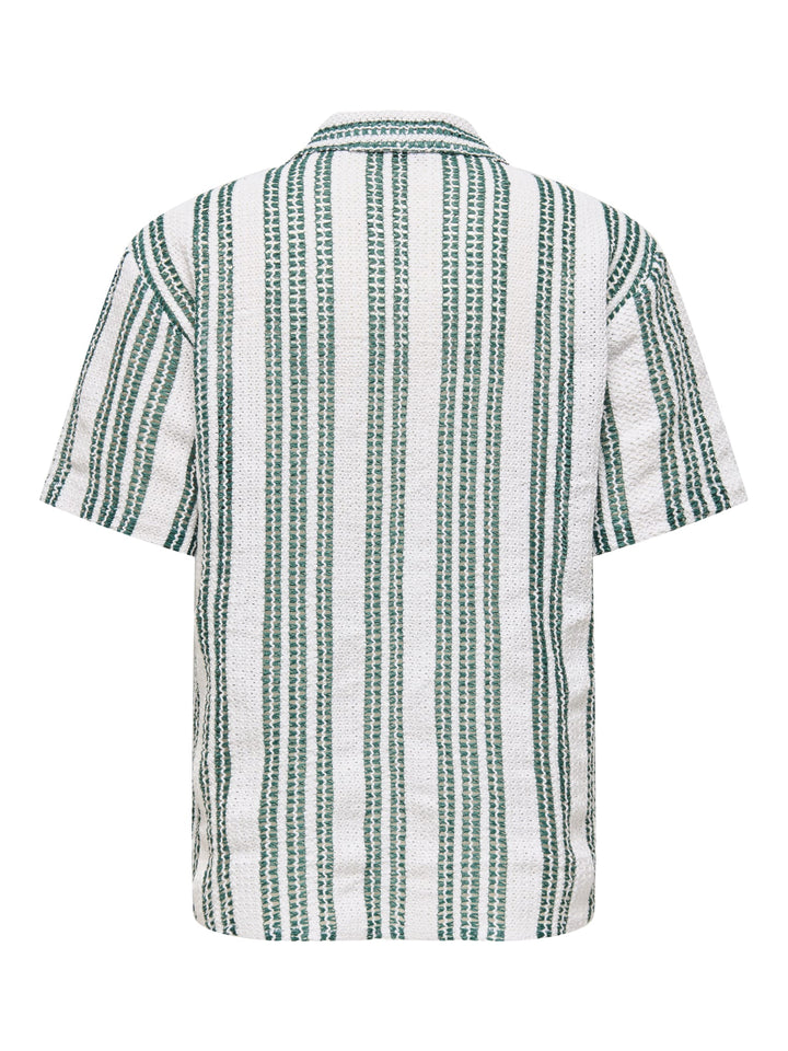 ONLY & SONS Dani overhemd k/m heren – wit dessin