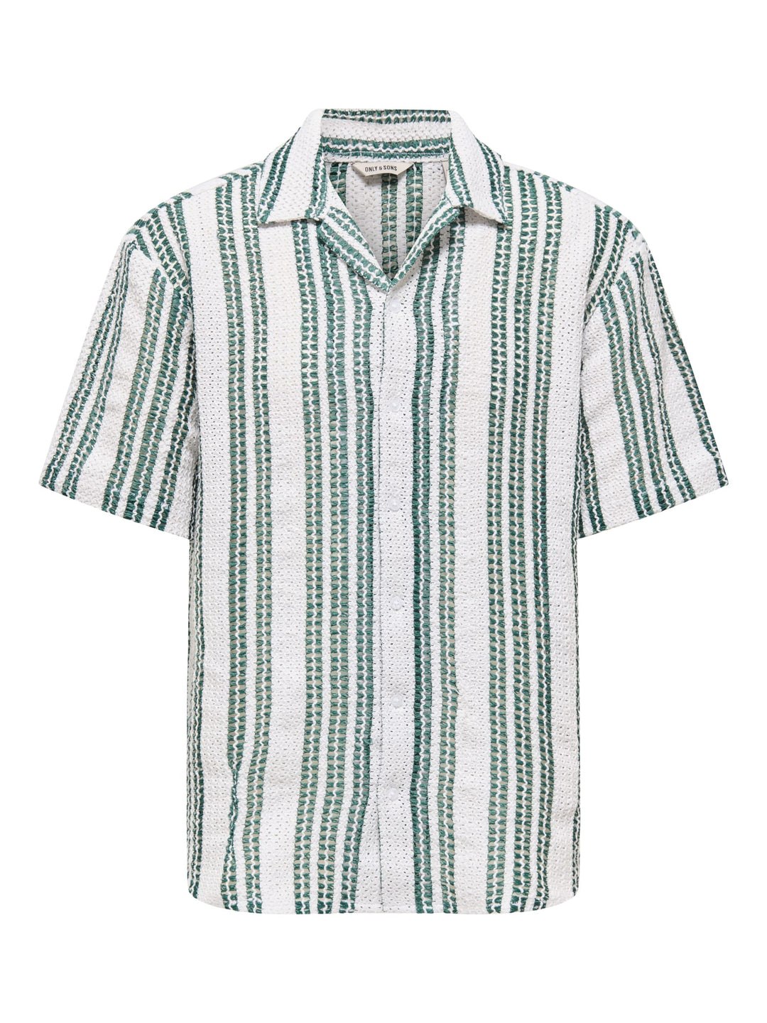 ONLY & SONS Dani overhemd k/m heren – wit dessin