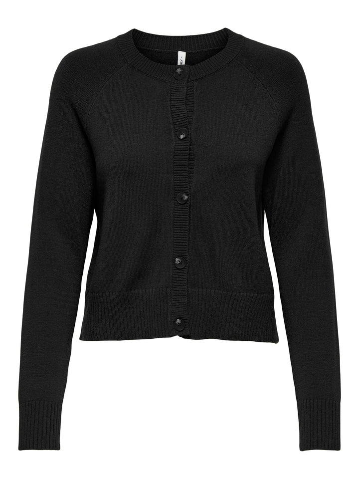 Only ONLKATIA LS SHORT CARDIGAN CC KNT – dames vest zwart