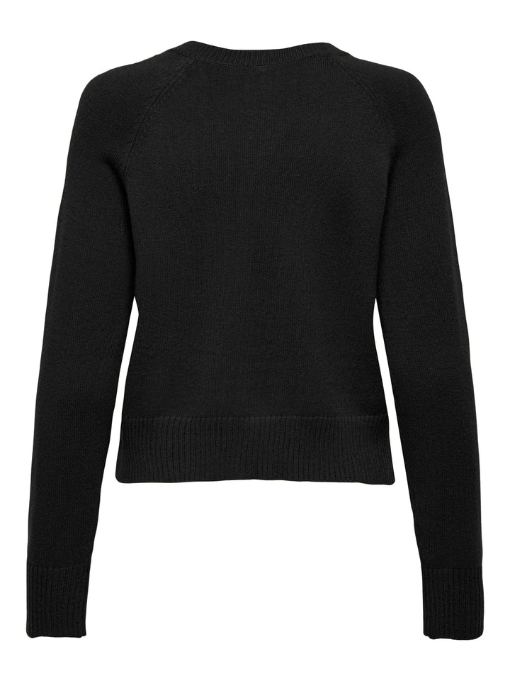 Only ONLKATIA LS SHORT CARDIGAN CC KNT – dames vest zwart