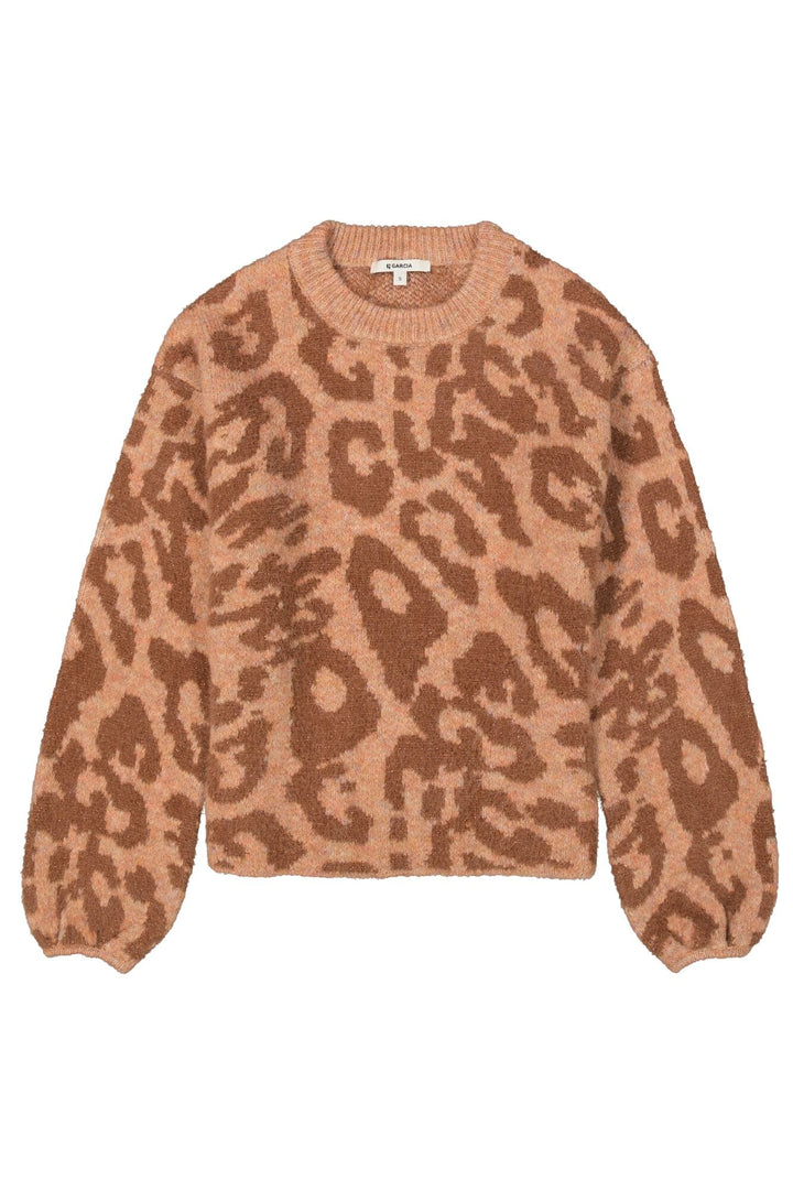 Garcia woman J50041 trui bruin dessin – dames
