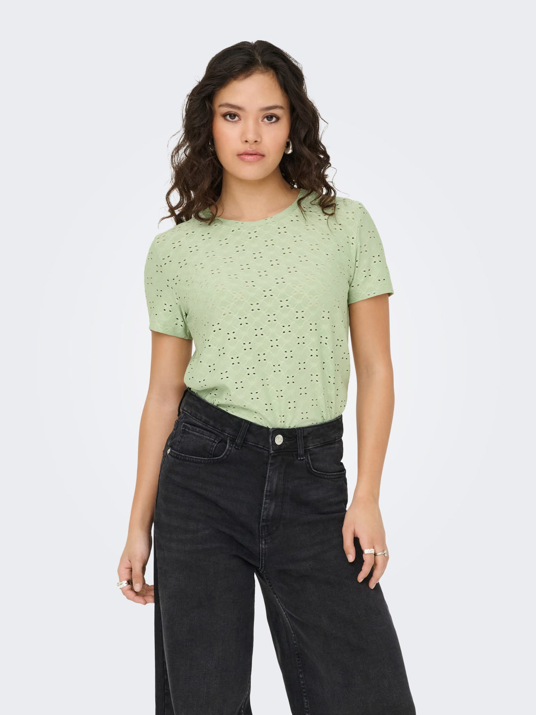 Jacqueline de Yong Cathinka T-shirt olijf – dames