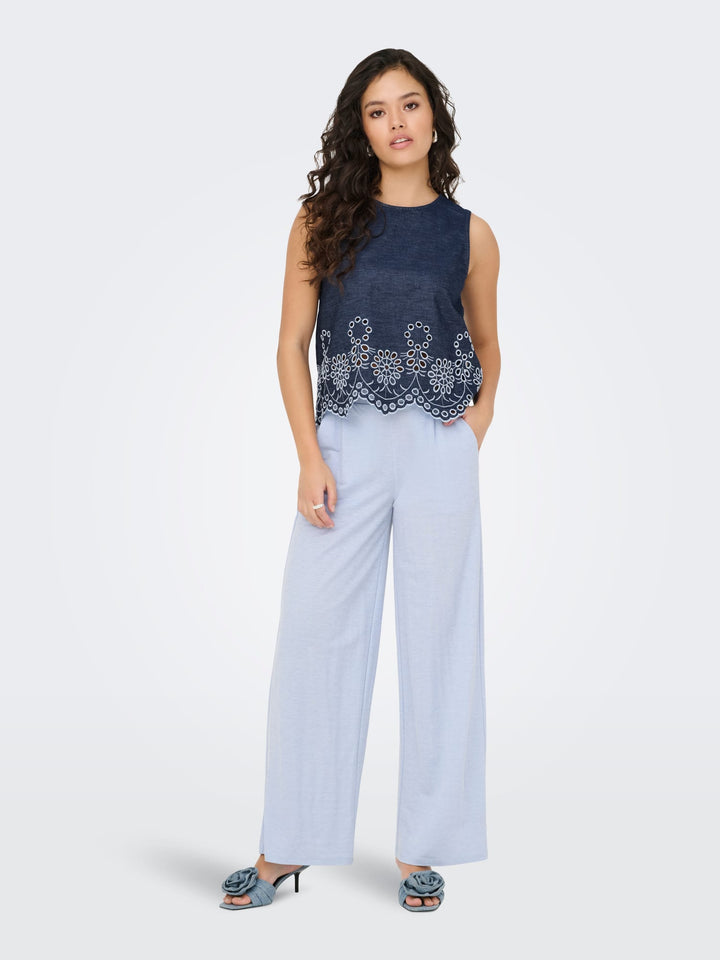jacqueline de yong 15352788 Margot singlet blue denim
