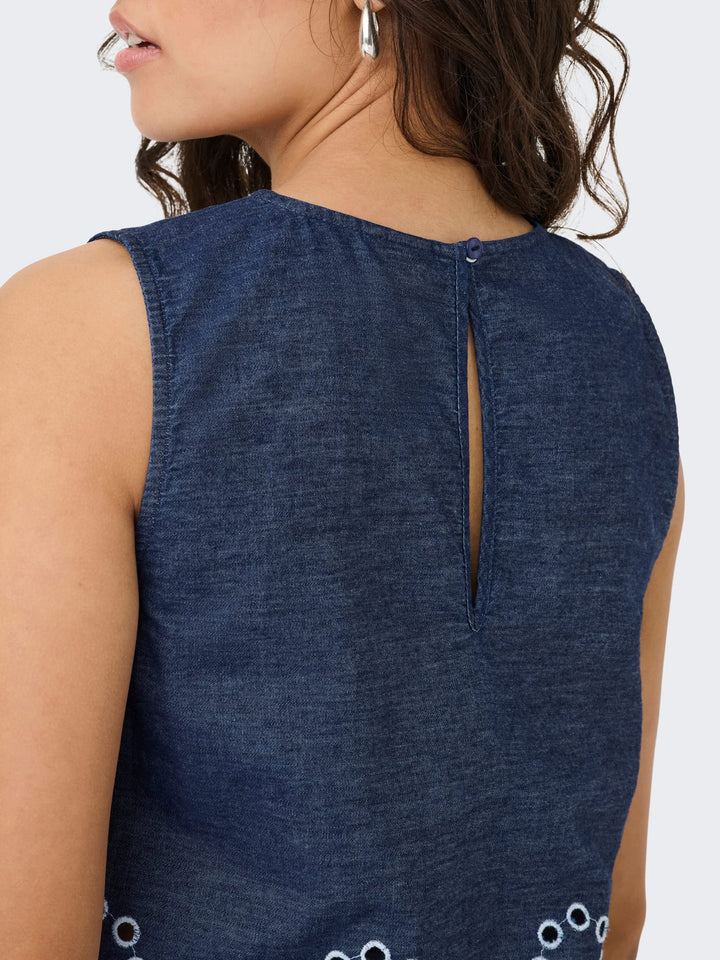 jacqueline de yong 15352788 Margot singlet blue denim