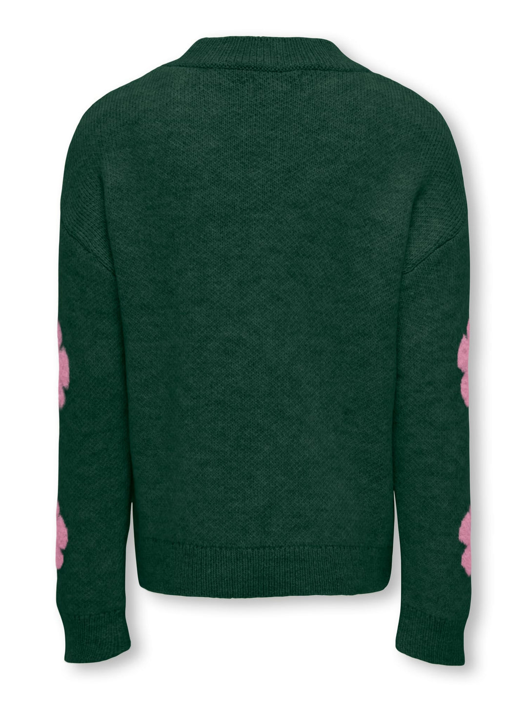 Kids Only KOGNAJA L/S FLOWER PULLOVER KNT – meisjes trui - Groen Dessin