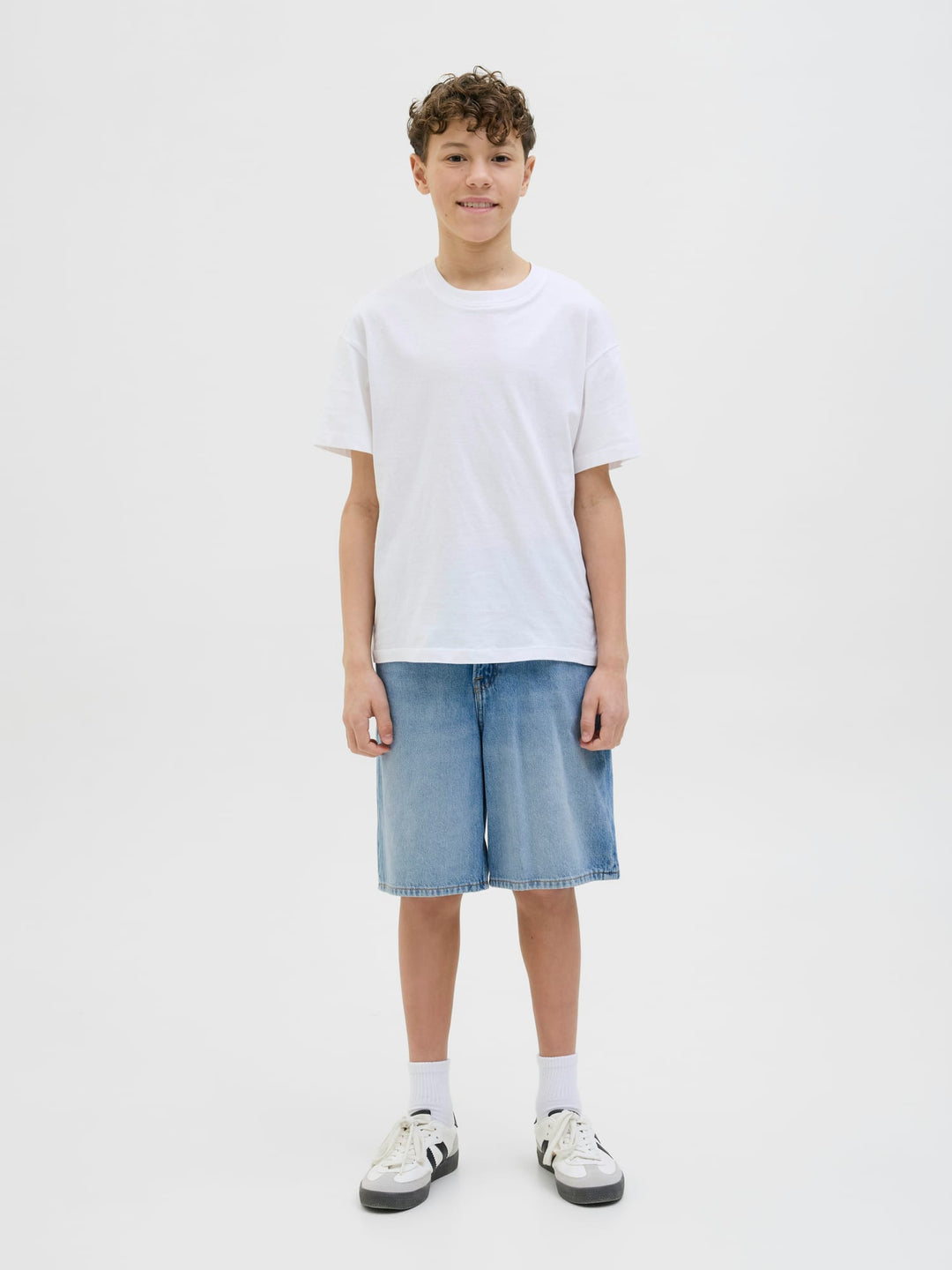 Jack & Jones Kids short denim jongens – blauw denim - Blue Denim