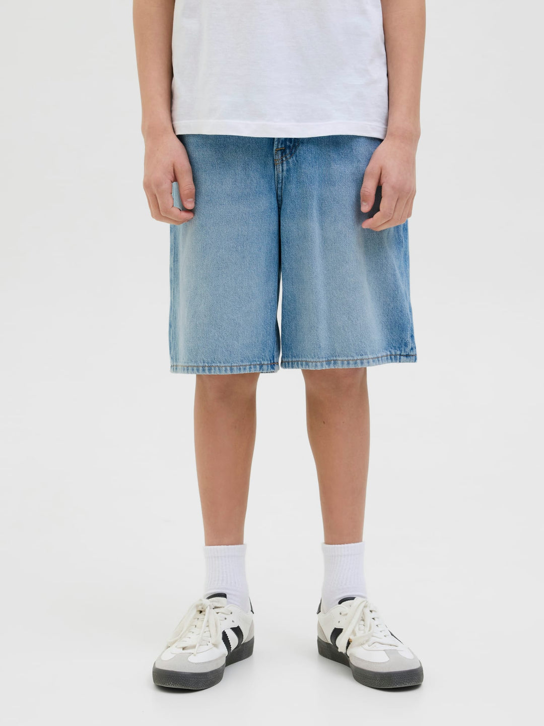 Jack & Jones Kids short denim jongens – blauw denim - Blue Denim