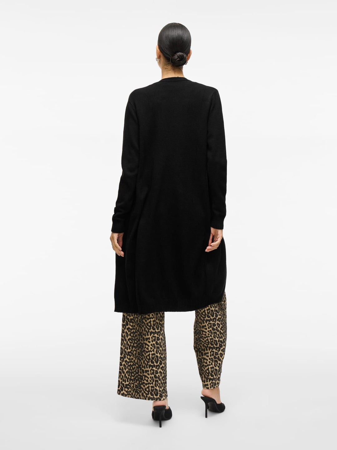 Vila VIRIL Long L/S Knit Cardigan zwart – dames vest