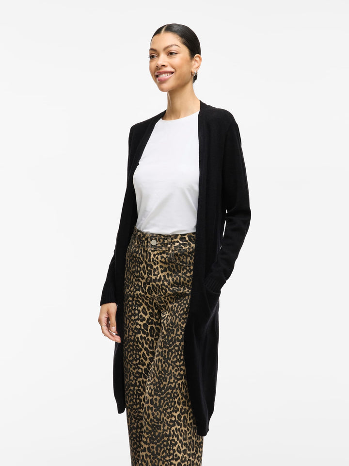 Vila VIRIL Long L/S Knit Cardigan zwart – dames vest