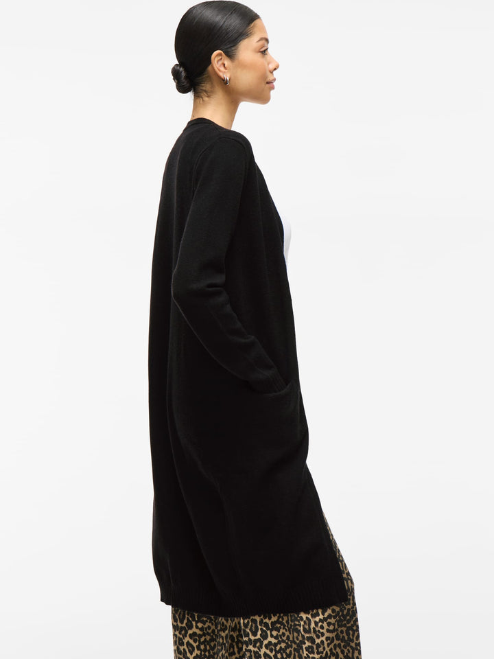 Vila VIRIL Long L/S Knit Cardigan zwart – dames vest