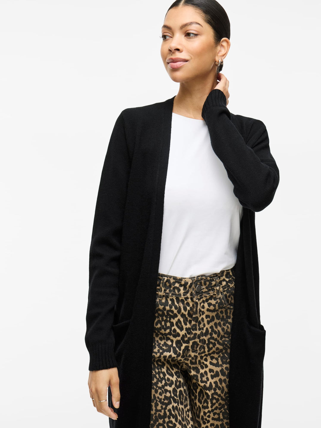 Vila VIRIL Long L/S Knit Cardigan zwart – dames vest