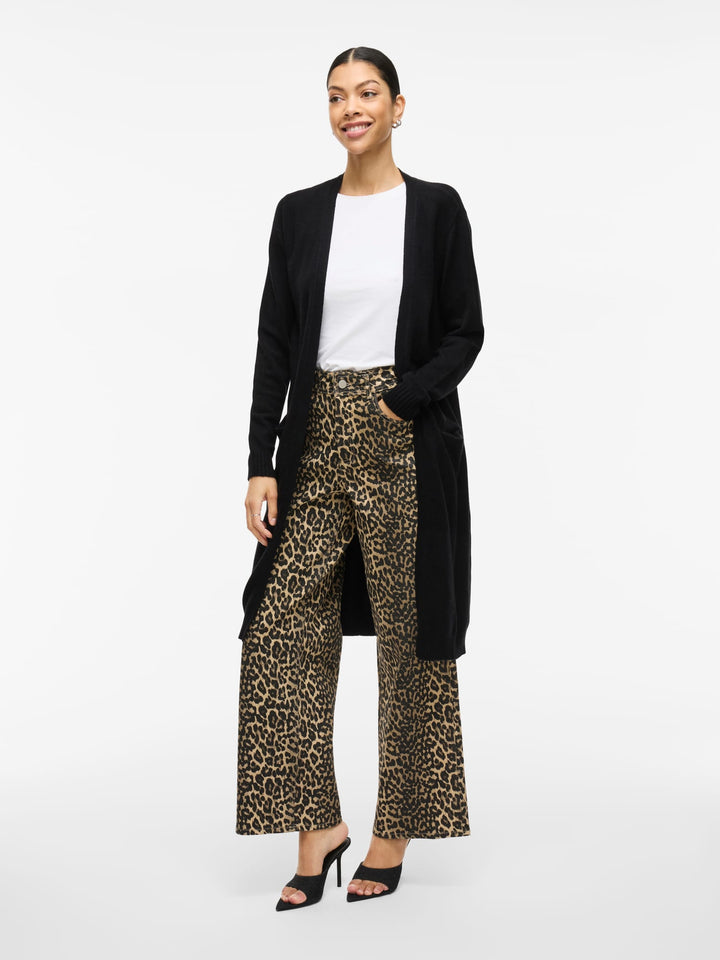 Vila VIRIL Long L/S Knit Cardigan zwart – dames vest