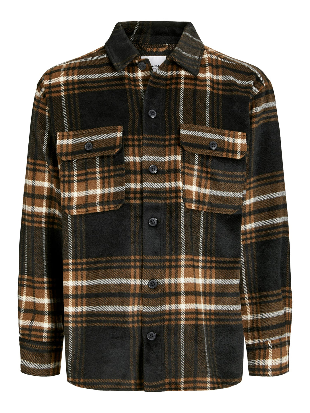 Jack & Jones Bradley overshirt l/m bruin dessin – heren