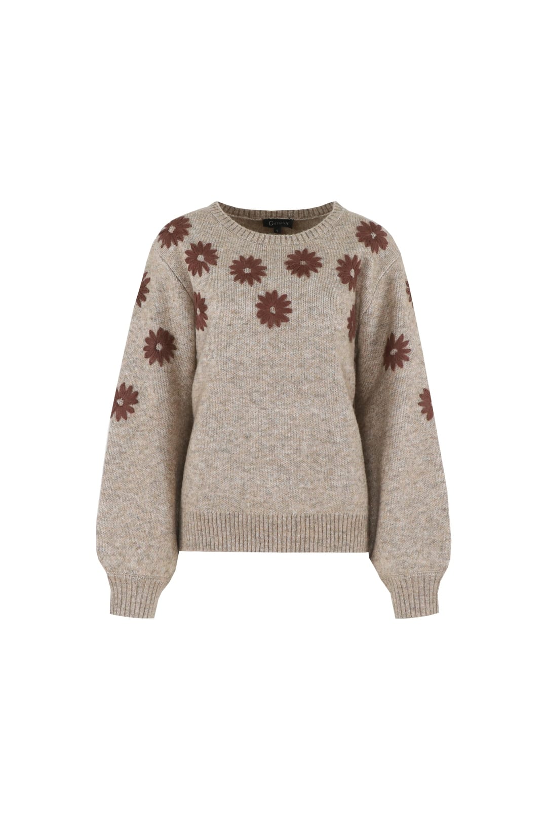 G-Maxx Zaina knitting sweater bruin dessin – dames